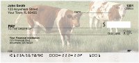 Grazing Cattle In Tall Grass Personal Checks | QBB-12