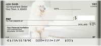 White Standard Poodle Personal Checks | QBB-87