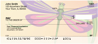 Flying Dragonfly Art Personal Checks | QBC-12