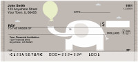 Lucky White Elephants Personal Checks | QBC-19