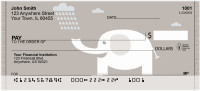 Lucky White Elephants Personal Checks | QBC-19