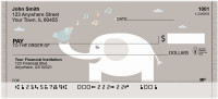 Lucky White Elephants Personal Checks | QBC-19