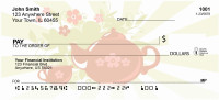 Red Retro Teapot Personal Checks | QBH-38