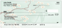 Cherry Blossom Serenity - N Monogram Checks | QBJ-72