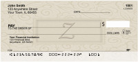 Golden Carved Monogram - Z Personal Checks | QBK-37