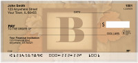 Nature In Vintage Monogram - B Personal Checks | QBK-56