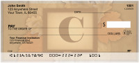 Nature In Vintage Monogram - C Personal Checks | QBK-57