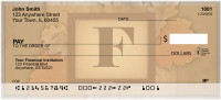 Nature In Vintage Monogram - F Personal Checks | QBK-60