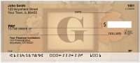 Nature In Vintage Monogram - G Personal Checks | QBK-61