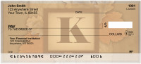 Nature In Vintage Monogram - K Personal Checks | QBK-65