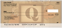 Nature In Vintage Monogram - Q Personal Checks | QBK-71