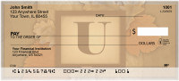 Nature In Vintage Monogram - U Personal Checks | QBK-75