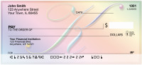Rainbow Art Monogram - K Personal Checks | QBL-18