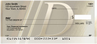 Solid Gold Monograms - D Personal Checks | QBL-89