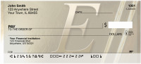 Solid Gold Monograms - E Personal Checks | QBL-90