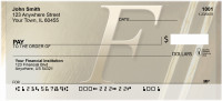 Solid Gold Monograms - F Personal Checks | QBL-91
