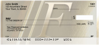 Solid Gold Monograms - F Personal Checks | QBL-91