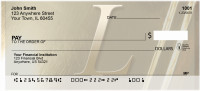 Solid Gold Monograms - L Personal Checks | QBL-97