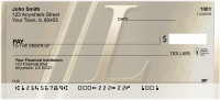 Solid Gold Monograms - L Personal Checks | QBL-97