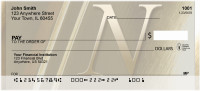 Solid Gold Monograms - N Personal Checks | QBL-99