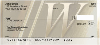 Solid Gold Monograms - W Personal Checks | QBM-09