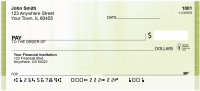 Go High Tech Green Personal Checks | QBM-39