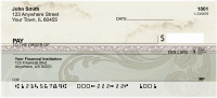 Green Vintage Scroll Personal Checks | QBM-63