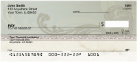 Green Vintage Scroll Personal Checks | QBM-63