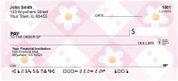 Daisies On Gingham Personal Checks | QBN-14