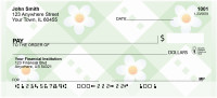 Daisies On Gingham Personal Checks | QBN-14