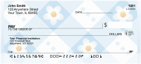 Daisies On Gingham Personal Checks | QBN-14