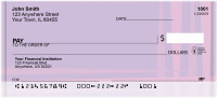 Floral And Stripes Personal Checks | QBO-13