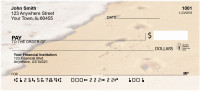 Footprints On The Beach Personal Checks | QBO-87