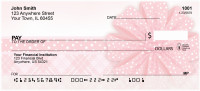 Pink Ribbon Party Personal Checks | QBR-24