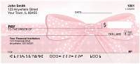 Pink Ribbon Party Personal Checks | QBR-24
