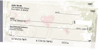 Grunge Hearts Side Tear Personal Checks | STLOV-11