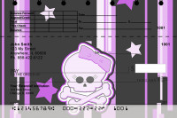 Girly Skulls Top Stub Personal Checks | TSGIR-02