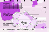 Girly Skulls Top Stub Personal Checks | TSGIR-02