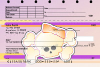 Girly Skulls Top Stub Personal Checks | TSGIR-02
