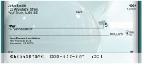 Colorful Blue Lights Personal Checks | ZABS-68