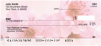 Blossoms In Pink and Blue Personal Checks | ZFLO-06