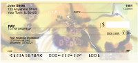 Golden Watercolor Orchids Personal Checks | ZFLO-73