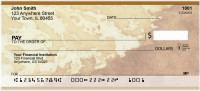 Golden Brown Abstract Personal Checks | ZGEO-46