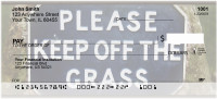 Legalize Marijuana -Please Keep Off The Grass Personal Checks | ZPAT-33