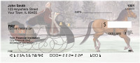 Vintage Christmas Sleigh Ride Personal Checks | ZXMS-34