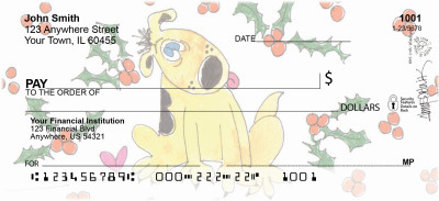Holiday Puppy Personal Checks | AMY-12