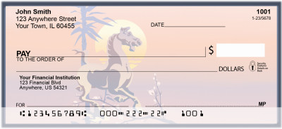 Asian Horse  & Rooster Personal Checks | BBB-53