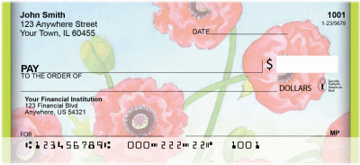 Playful Poppies Personal Checks | BBD-53