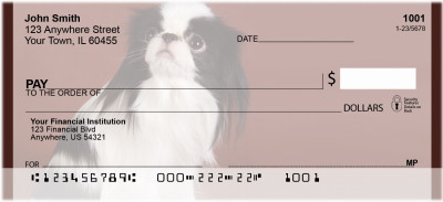 Black And White Japanese Chin Personal Checks | BBI-24
