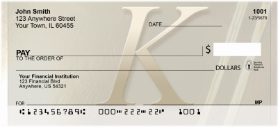 Golden Monogram K Personal Checks | BBI-49